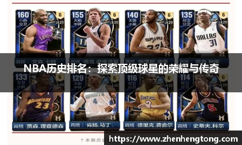 NBA历史排名：探索顶级球星的荣耀与传奇