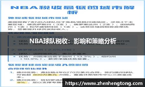 NBA球队税收：影响和策略分析